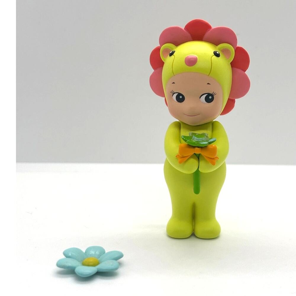 Authentic Sonny Angel Green Rose Lion Mini Figure, Flower Gift Series -READ